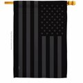 Guarderia 28 x 40 in. All Black America USA Historic Vertical House Flag with Double-Sided Banner Garden GU3955545